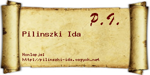 Pilinszki Ida névjegykártya